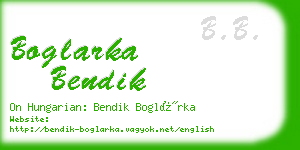 boglarka bendik business card